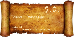 Tompai Dorottya névjegykártya